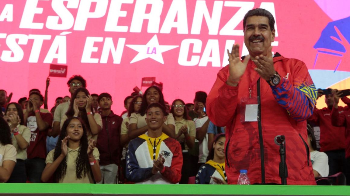 Nicolás Maduro al aceptar su candidatura para la reelección presidencial en Venezuela, el 16 de marzo del 2024.