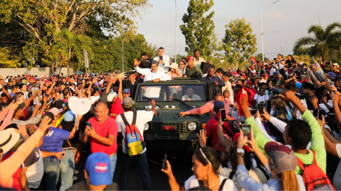 Nicolás Maduro durante un recorrido por Caracas, el 11 de marzo del 2024.