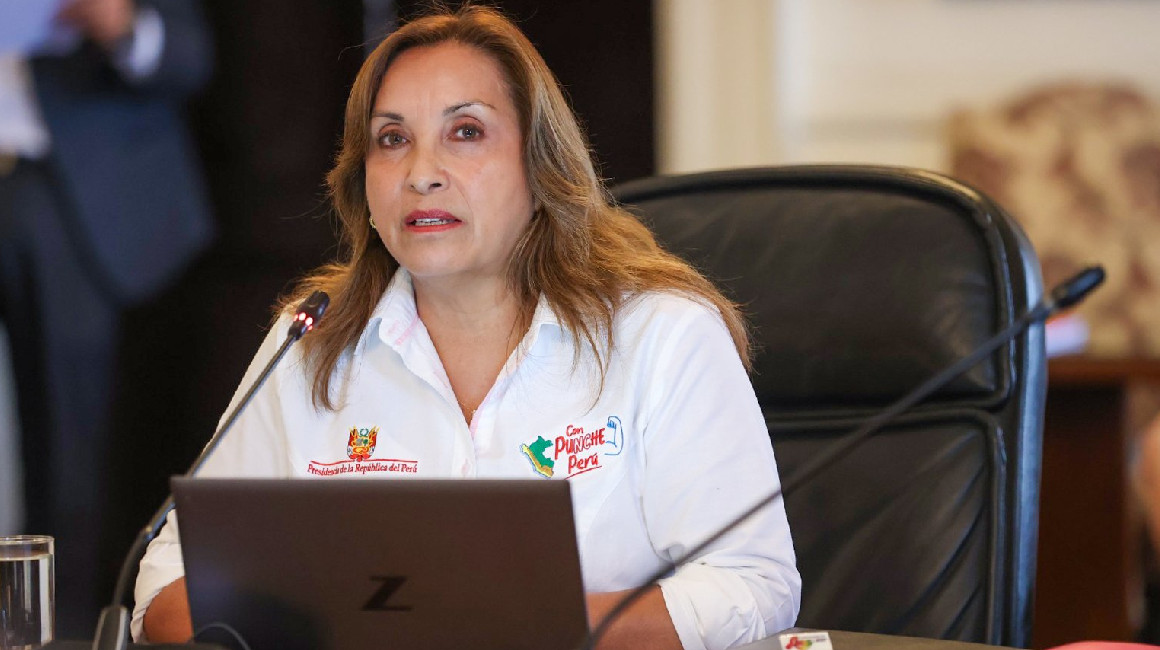 Dina Boluarte, presidenta de Perú, en una reunión el 13 de marzo de 2024.