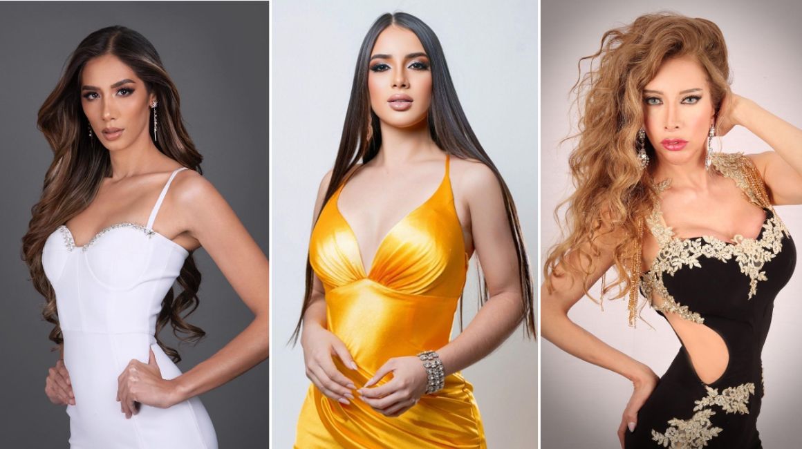 Tres de las 25 candidatas al Miss Universo Ecuador, que será en junio.