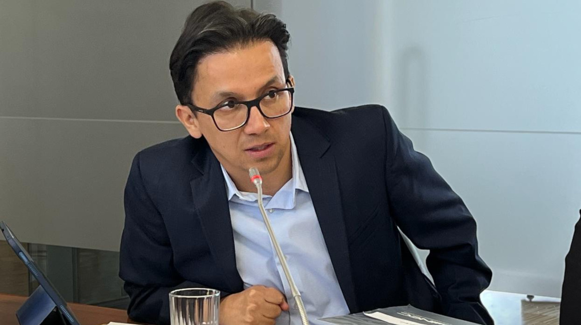 El director del Inec, Roberto Castillo, durante una comparecencia en la Asamblea, el 20 de marzo de 2024.