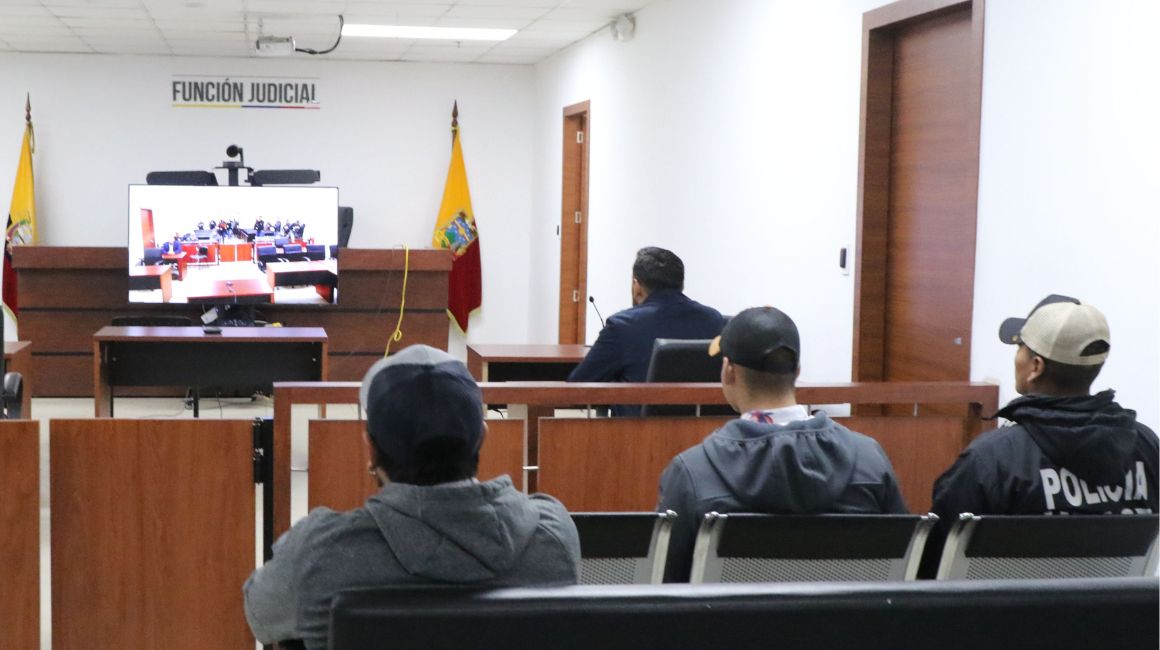 Audiencia de formulación de cargos contra Francisco Sebastián Barreiro, hijo de la vicepresidenta Verónica Abad, en la Corte Nacional de Justicia de Quito, el 22 de marzo de 2024.
