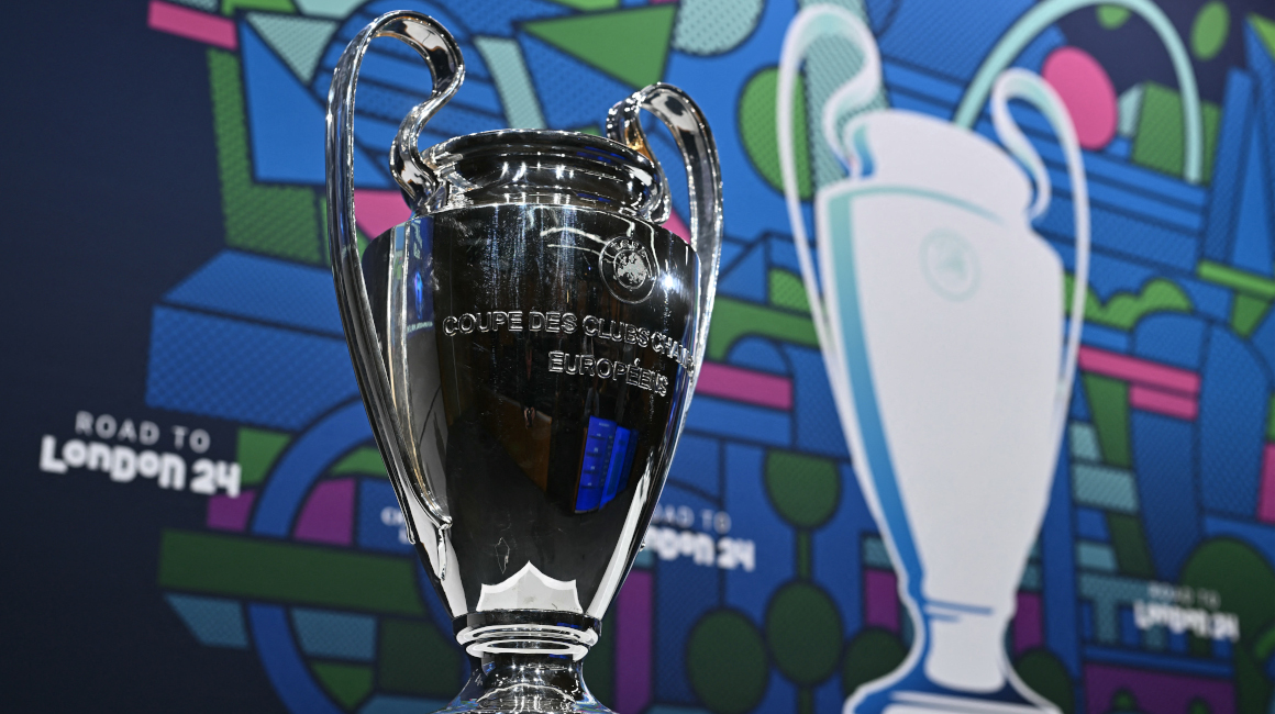 El trofeo de la Champions League se exhibe el 15 de marzo de 2024.