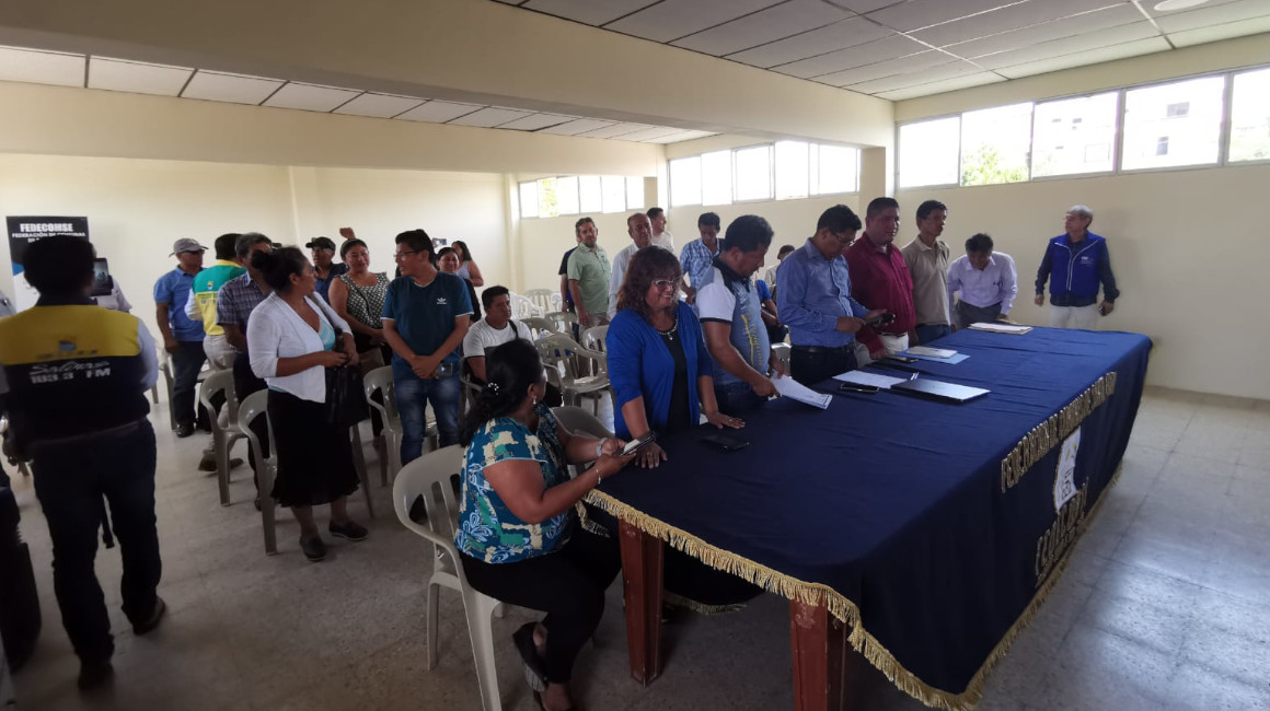 Federación de Comunas de Santa Elena ofreció una rueda de prensa este 25 de marzo de 2024 para rechazar la construcción de la cárcel en la parroquia Simón Bolívar, también conocida como Julio Moreno. 