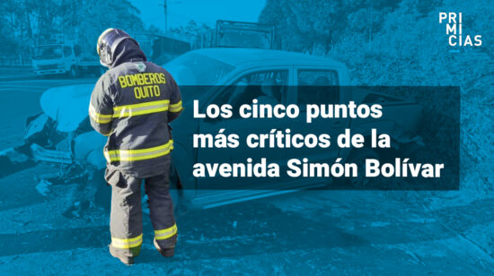 Accidentes de tránsito en la avenida Simón Bolívar de Quito