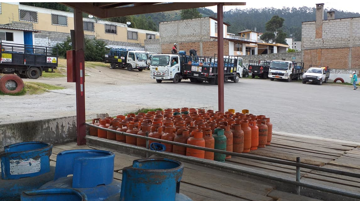 Distribución de gas en Pichincha. Foto de Archivo del 2 de julio de 2019.