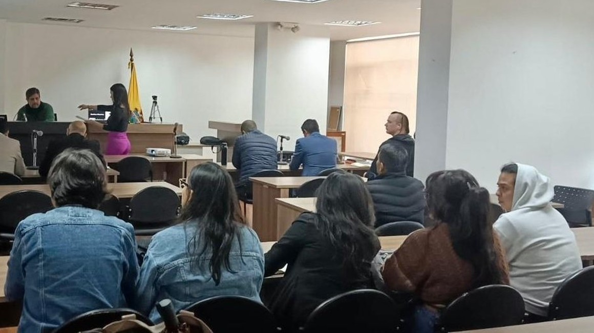 Audiencia de apelación en el caso de Ola Bini en la Corte Provincial de Pichincha.