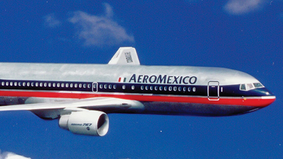 Imagen referencial de un avión de Aeroméxico.
