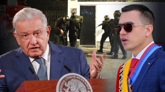 Conflicto diplomático entre México y Ecuador tras irrupción en la embajada de México en Quito.