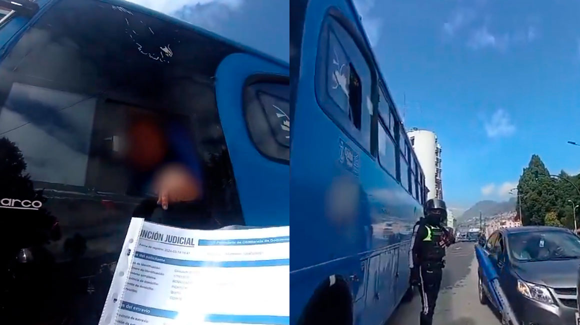 "Ni puntos tiene". Insólita multa a conductor de bus en Quito