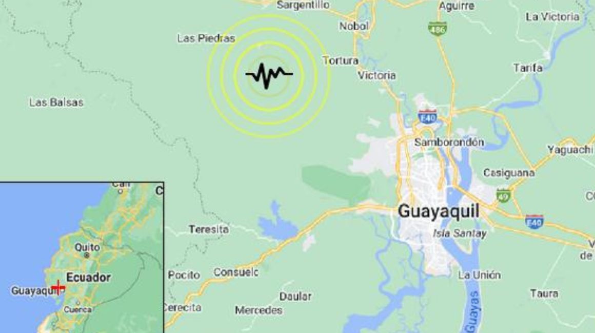 Temblor registrado en Guayas el 10 de abril de 2024.