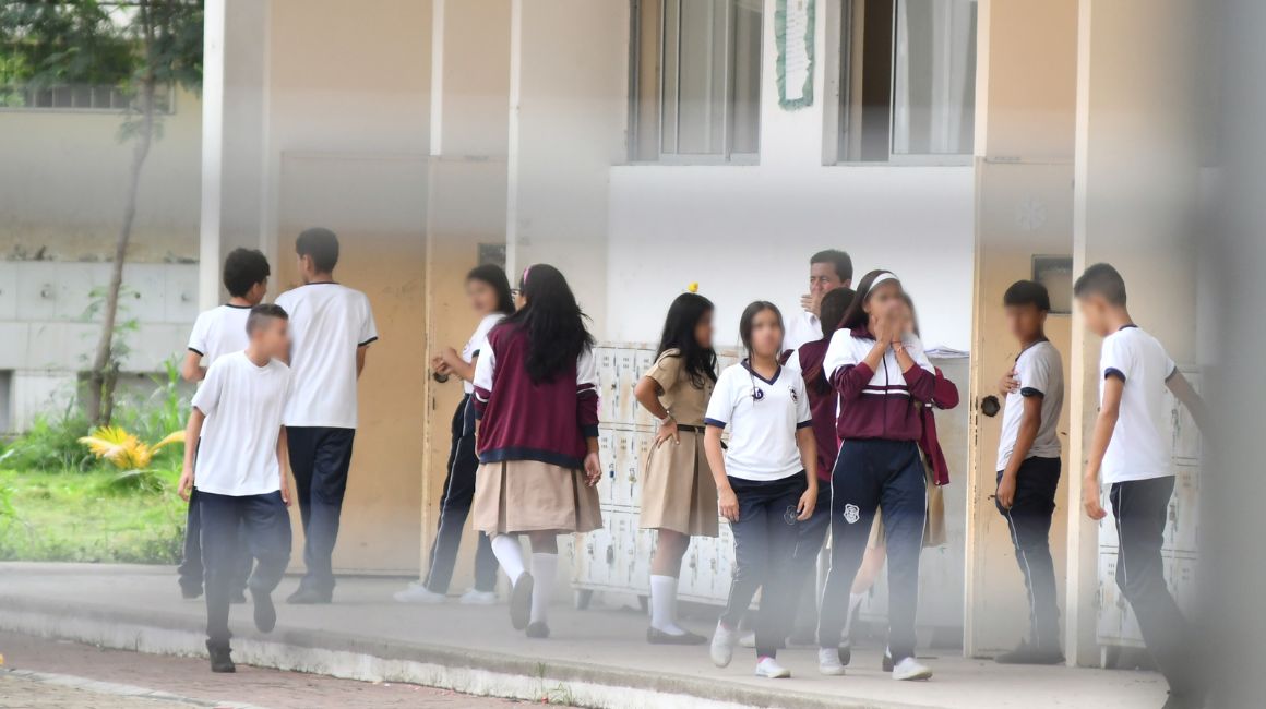 Estudiantes en una institución educativa de Portoviejo, Manabí, el 24 de enero de 2023.