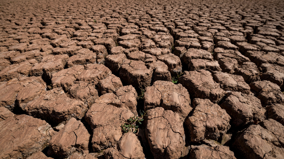 Imagen frontal de un suelo completamente degradado en Marruecos, marzo de 2024.