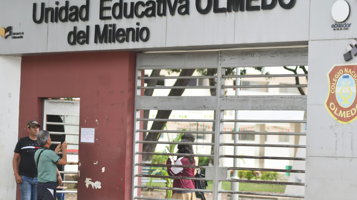 Estudiantes en una institución educativa de Portoviejo en enero de 2023.