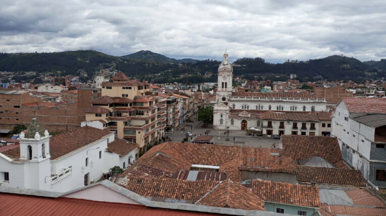Vista del centro de Cuenca, provincia de Azuay, en abril de 2024.