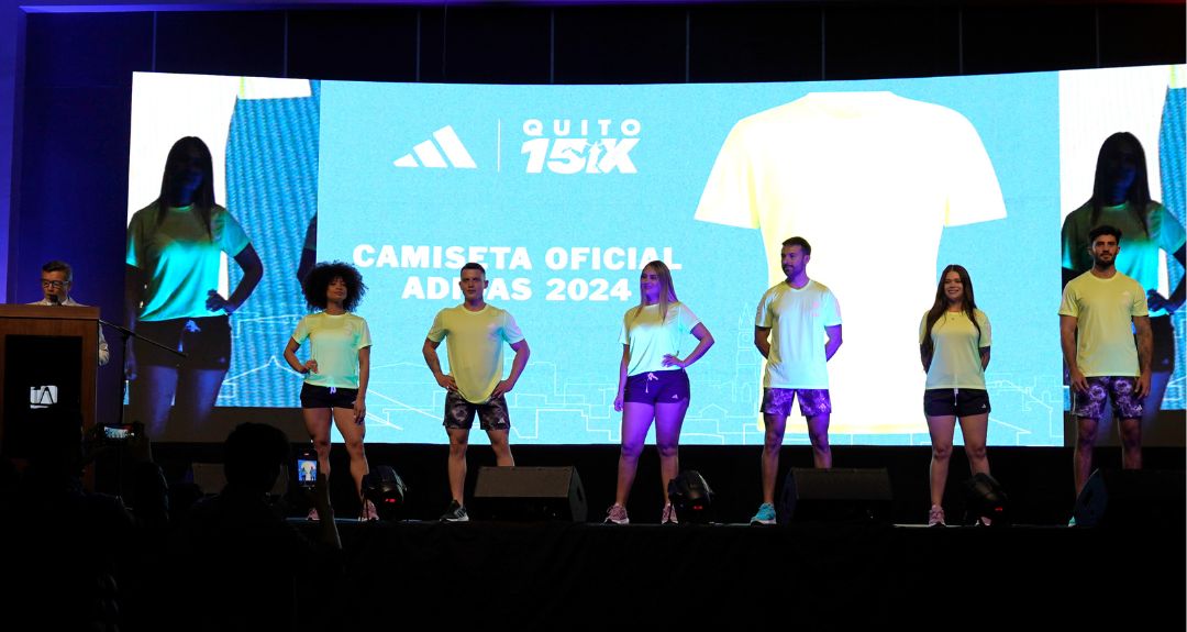 Presentación de la camiseta oficial de la carrera Quito 15K Race Adidas 2024.