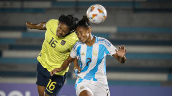 Ecuador se enfrentó ante Argentina por la fase de grupos del Sudamericano Femenino Sub 20, este 17 de abril de 2024.