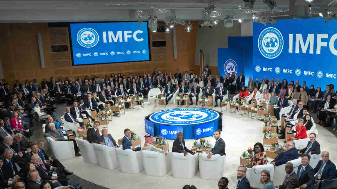 Imagen referencial de las reuniones de primavera del FMI en Washington, 19 de abril de 2024.