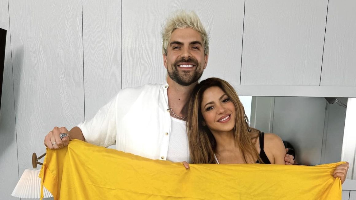 Johann Vera y Shakira, en una publicación compartida por el artista ecuatoriano.