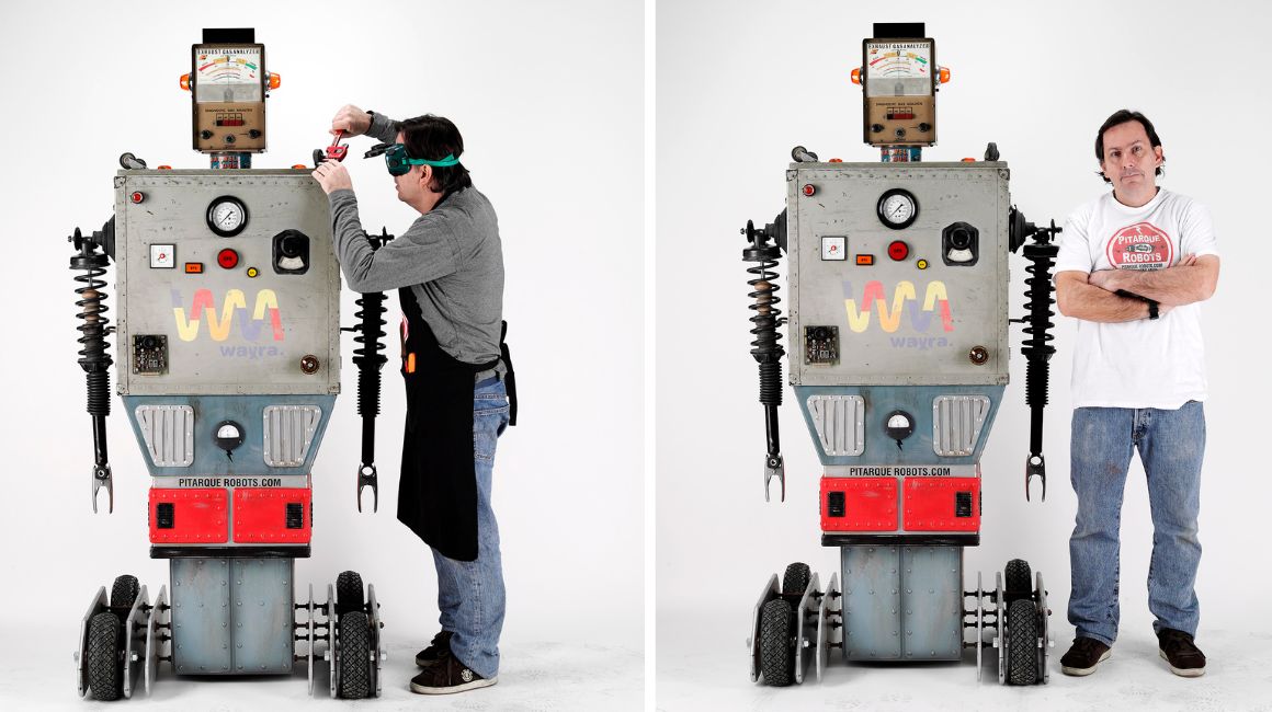 Javier Arcos Pitarque ha creado alrededor de 550 robots en su taller 'Pitarque Robots', ninguno igual a otro.