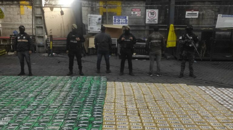 Policía decomisa 2,5 toneladas de droga en Guayaquil, en una carga con destino a España
