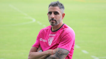 Cristian Pellerano, asistente técnico de Independiente del Valle, 15 de abril de 2024.