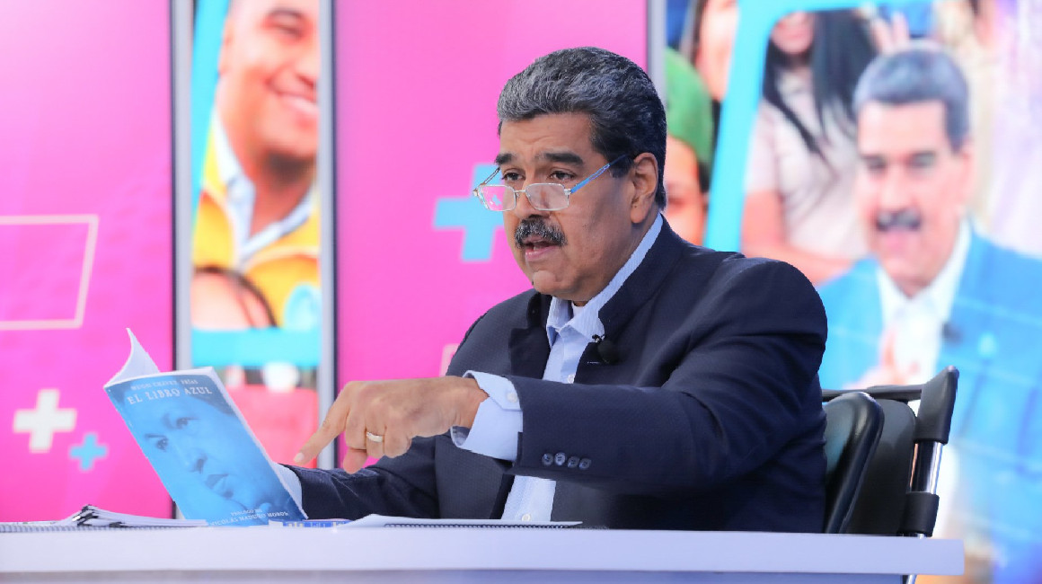El presidente de Venezuela, Nicolás Maduro, en su programa de televisión el 22 de abril de 2024.