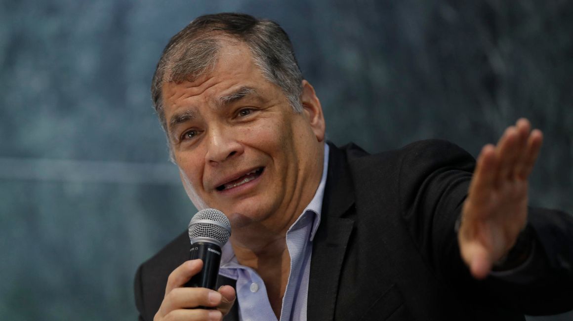El expresidente de Ecuador, Rafael Correa, el 6 de marzo de 2024 en México.