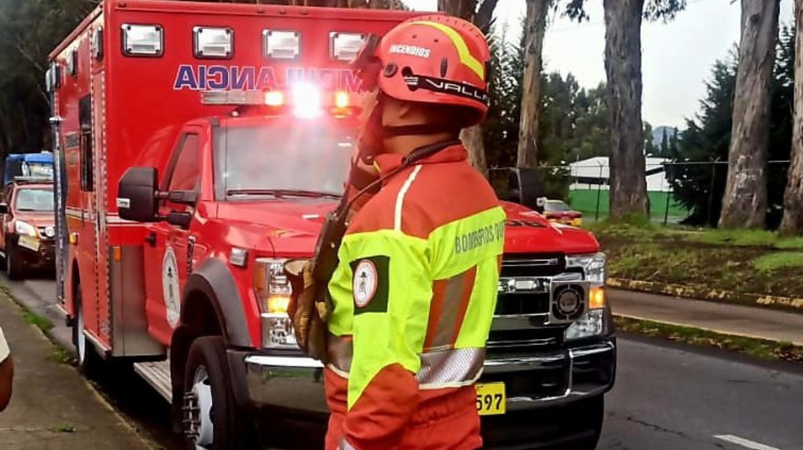 Imagen referencial. Ambulancia de Bomberos de Quito.