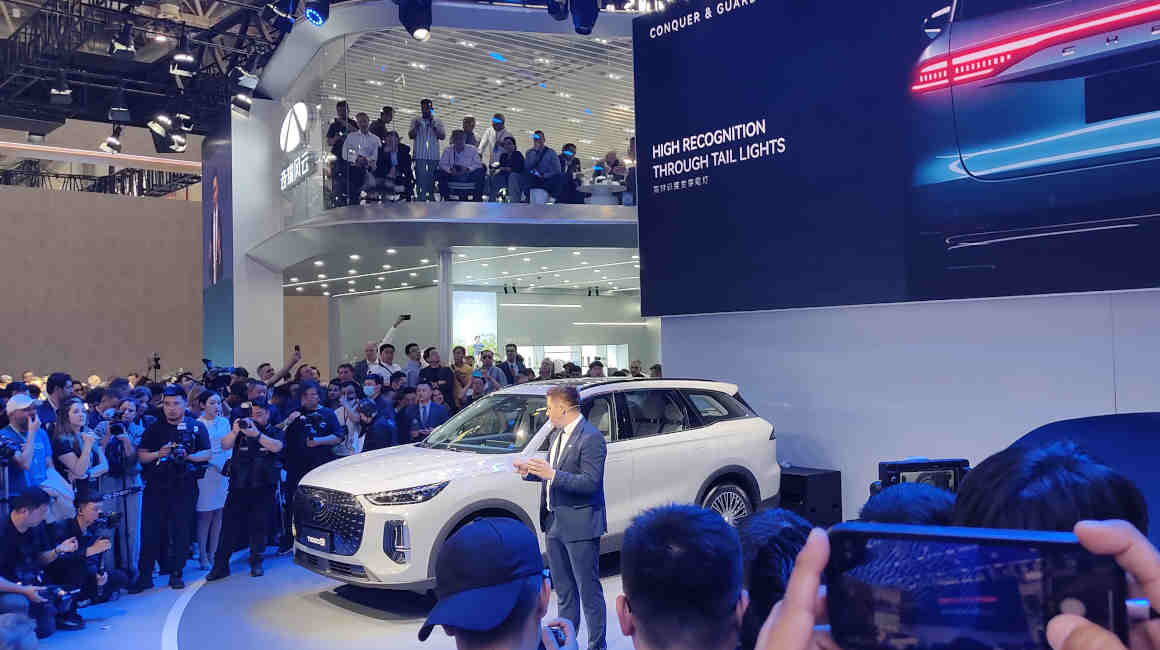Lanzamiento de nuevo modelo Tiggo 9, Auto Show Beijing, 25 de abril de 2024.
