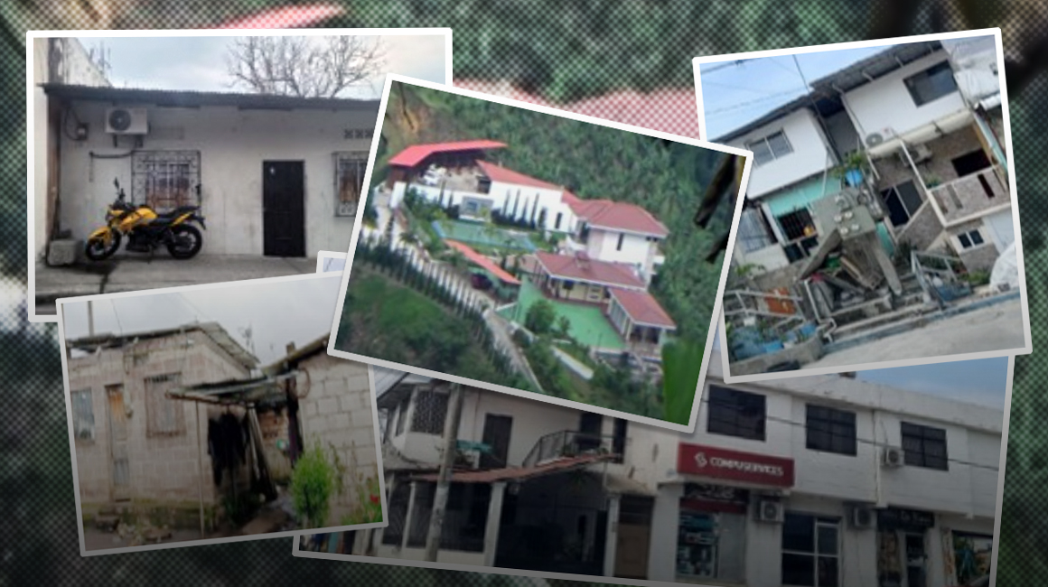 Casas allanadas por la Policía en el operativo Gran Fénix 26 Venecia, en Ecuador, el 24 de abril de 2024. 
