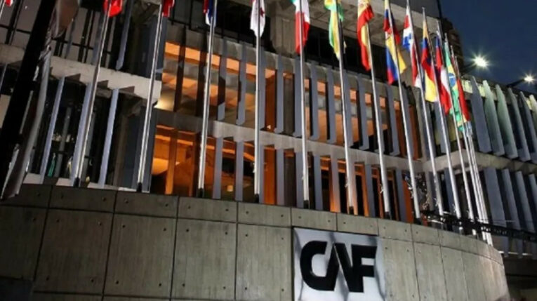 Fachada de la sede de CAF, el 22 de abril de 2024.