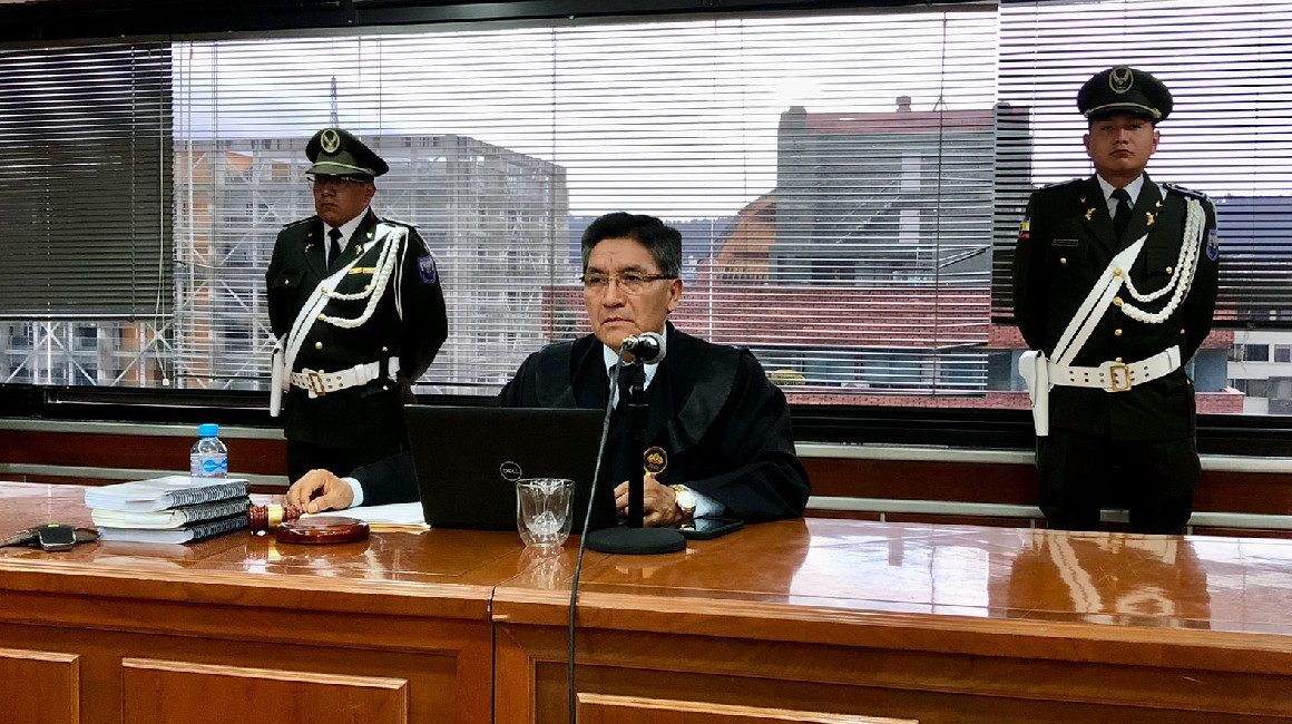 Julio César Inga, juez de la Corte Nacional de Justicia, en la audiencia el 25 de abril de 2024.