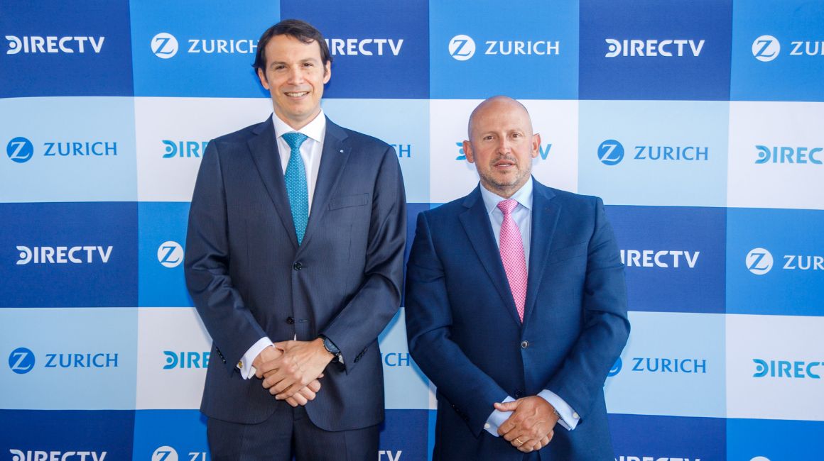 Alianza Directv - Zurich. Nicolás Marchant, CEO de Zurich Seguros Ecuador y Fernando Ferro Albornoz, Presidente Ejecutivo de DIRECTV Ecuador