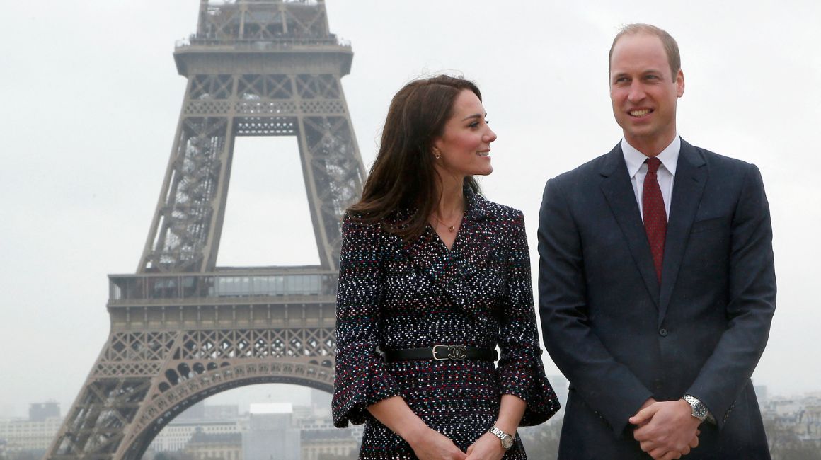 Los príncipes Kate y William durante una visita oficial a Francia en marzo del 2017.