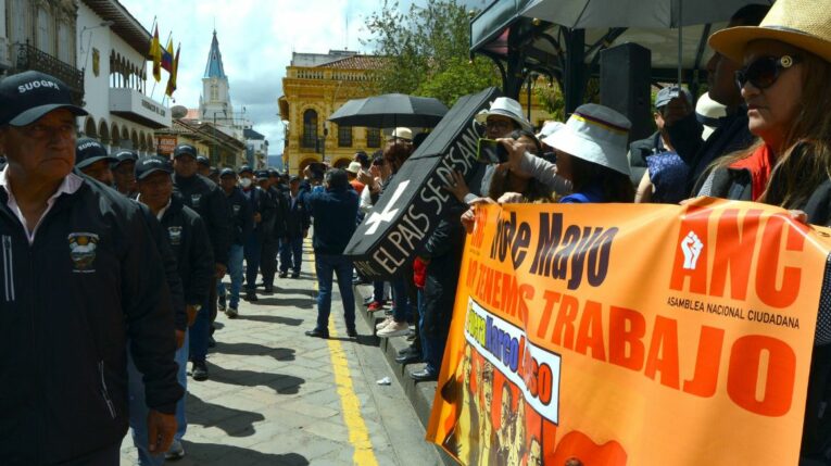 Marcha por el Día del Trabajador, el 1 de mayo de 2023, en Cuenca.
