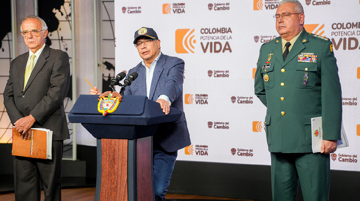 El presidente de Colombia, Gustavo Petro, en una conferencia el 30 de abril de 2024.