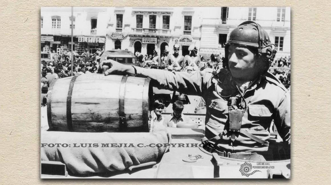 Imagen del primer barril de petróleo ecuatoriano, el 26 de junio de 1972.