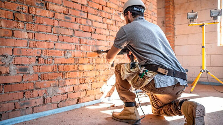 Imagen referencial de un trabajador de la construcción, una de las profesiones con más riesgos para la audición.