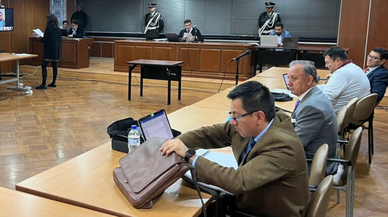 Felipe Córdova, juez de la Corte Nacional de Justicia, en la audiencia del caso Metástasis el 6 de mayo de 2024.