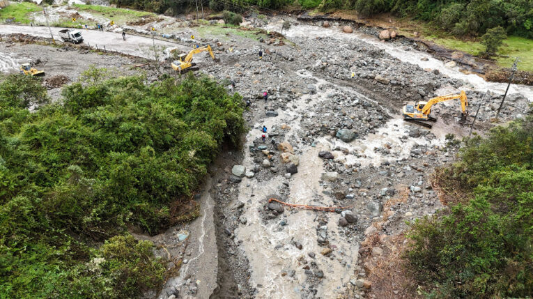 Un deslave ocurrió en el sector de Sayausí (Azuay) el 5 de mayo de 2024.