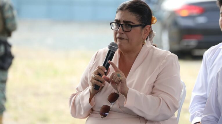 La ministra del Interior, Mónica Palencia, en un evento gubernamental el 7 de mayo de 2024.