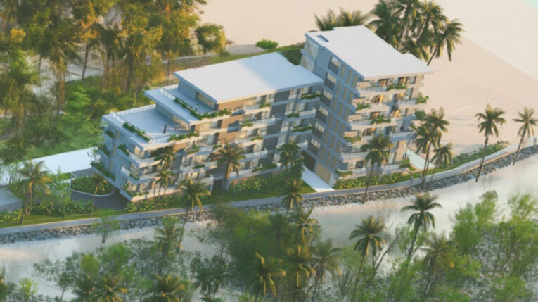 Imagen referencial del proyecto inmobiliario Echo Olón, que se prevé construir en la comuna de Manglaralto. 