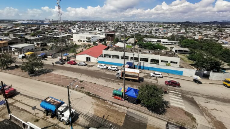 Vista panorámica de un sector de El Recreo, al noreste de Durán, una de  las zonas más violentas del cantón de Guayas.
