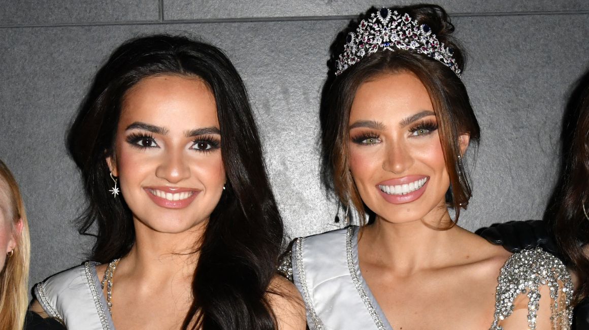 Miss Teen USA 2023 UmaSofia Srivastava, y Miss USA 2023 Noelia Voigt. Ambas renunciaron a sus títulos esta semana.
