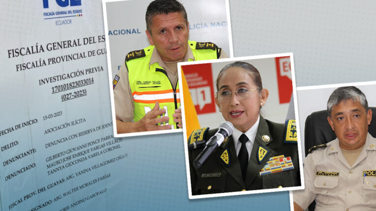 Mauro Vargas, Tannya Varela y Giovanni Ponce, generales de la Policía (SP), son investigados por la Fiscalía.