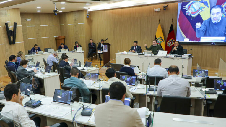 Sesión del Concejo Metropolitano de Quito, este 14 de mayo de 2024.