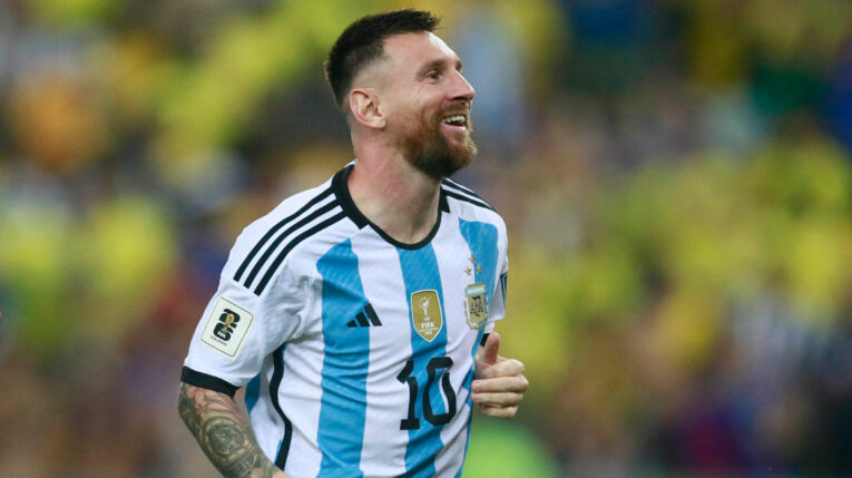 Lionel Messi, durante el partido de Argentina ante Brasil, el 21 de noviembre de 2023.