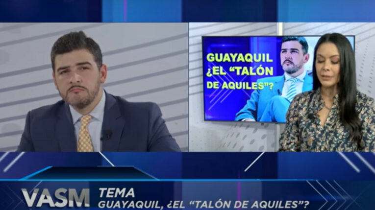 El alcalde de Guayaquil, Aquiles Alvarez, en una entrevista en el programa Vera a su manera, el 19 de mayo de 2024. 
