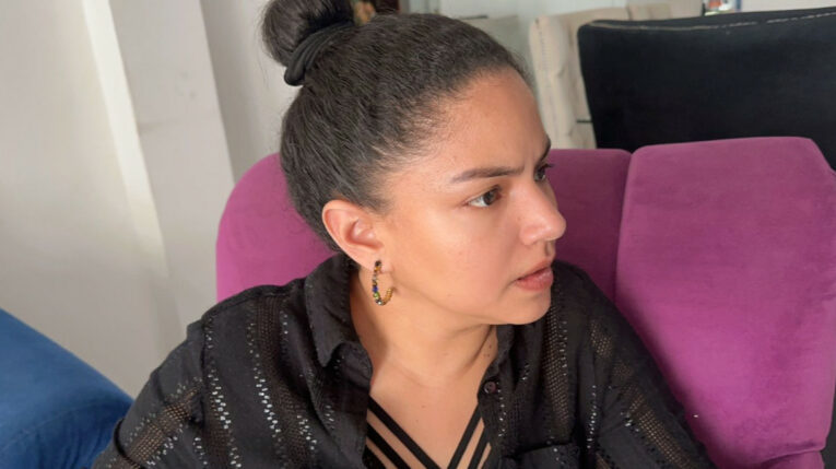 Carolina Jiménez, exesposa de Ronny Aleaga, relató su periplo por Venezuela para rescatar a su hijo, el 22 de mayo de 2024. 